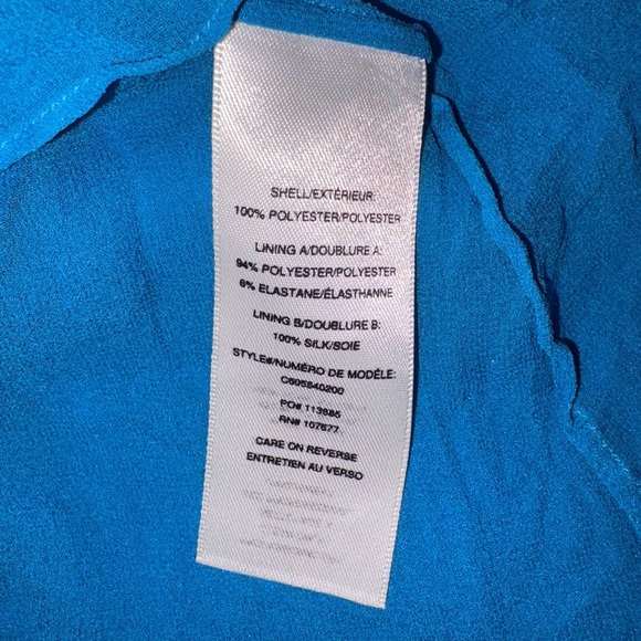 Alice + Olivia Beth Asymmetrical Blue Dress in Jewel Blue - Picture 6 of 9